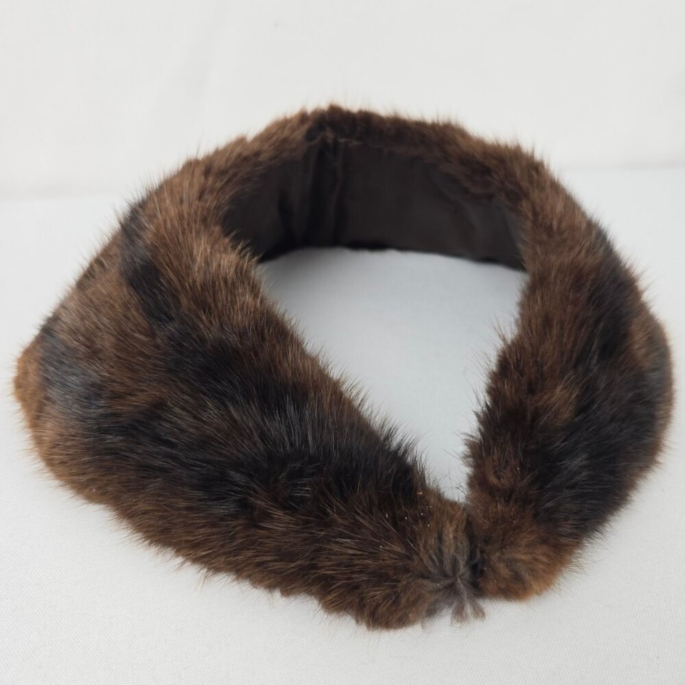 Vintage Brown Fur Collar